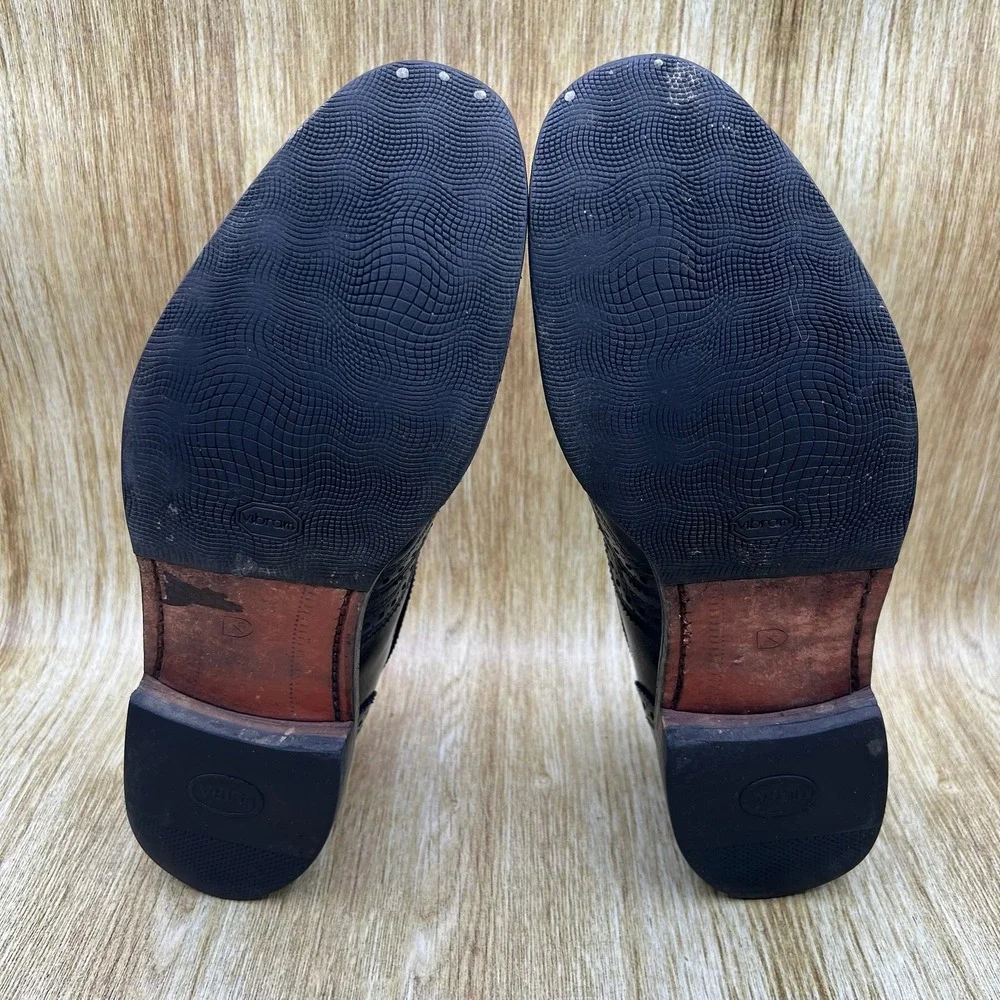 Allen Edmonds McAllister Men's Size 10.5 D Black Oxford Wingtip Brogue 6205